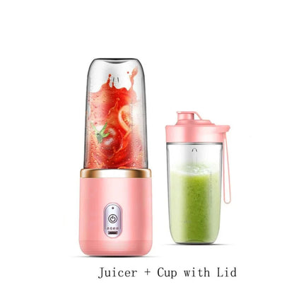 Household USB Charging Electric Juicer Juice Maker Blue/Pink
