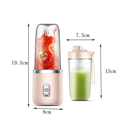 Household USB Charging Electric Juicer Juice Maker Blue/Pink