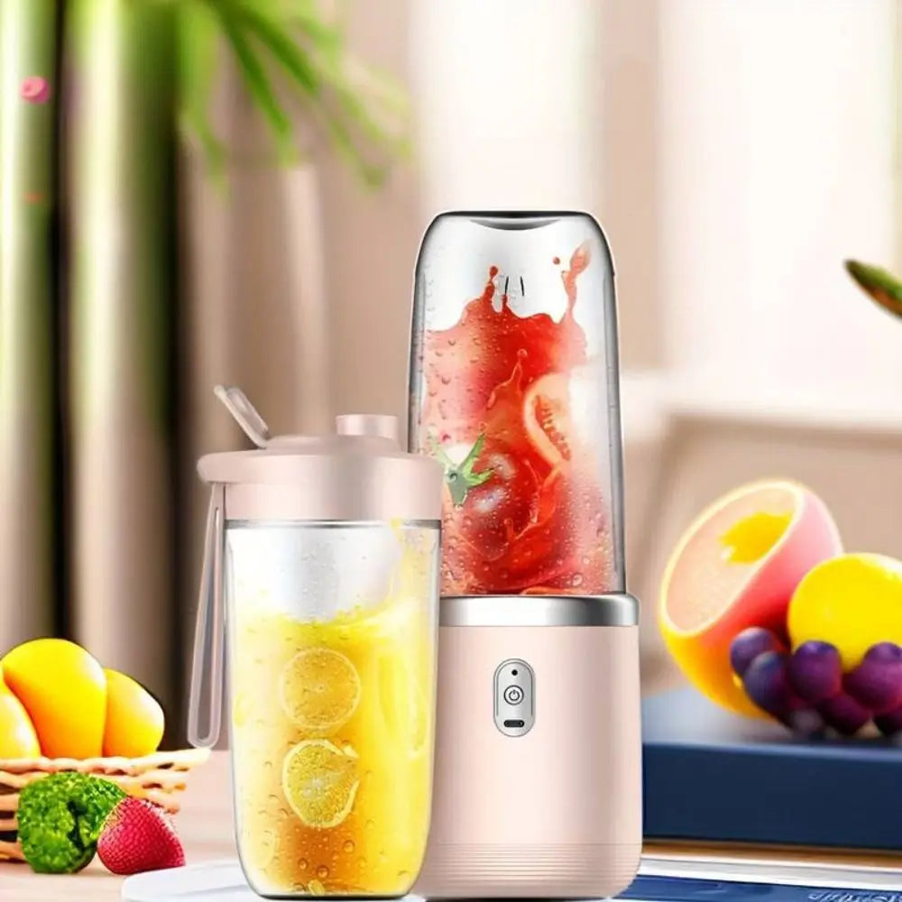 Household USB Charging Electric Juicer Juice Maker Blue/Pink