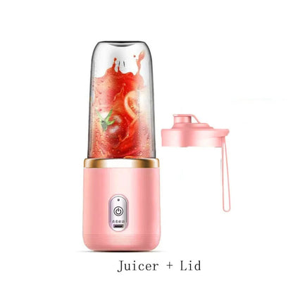 Household USB Charging Electric Juicer Juice Maker Blue/Pink