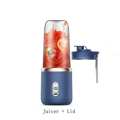 Household USB Charging Electric Juicer Juice Maker Blue/Pink