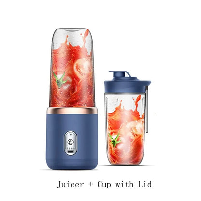 Household USB Charging Electric Juicer Juice Maker Blue/Pink